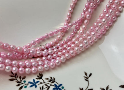 5-6 mm Gray Baby Pink Royal Blue Color Baby Edison Baroque Freshwater Pearls Beads #P3365