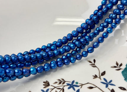 5-6 mm Gray Baby Pink Royal Blue Color Baby Edison Baroque Freshwater Pearls Beads #P3365