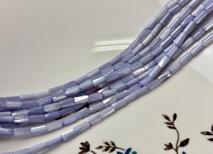 4x8 mm Tube Shape Natural Mother of Pearl Gemstone Beads Multi Yellow Pink Green Purple Blue Mother of Pearl MOP 15.5 Inches Strand #4775