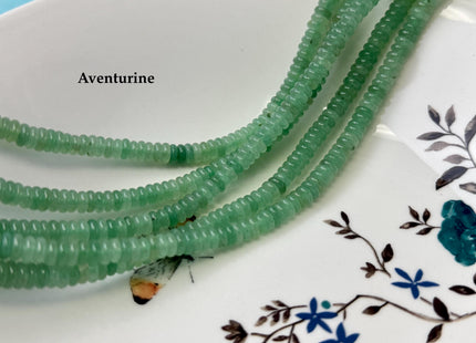 2x6 mm Smooth Rondelle Mixed Jade Jasper Malachite Quartz Amazonite Opal Green Pink Yellow Clear Gemstone Beads 15.5 Inches Strand #4784