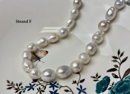 One-Of-A-Kind 9-13x11-19 mm Jumbo Size Baroque Freshwater Pearl Beads Genuine Natural White Freshwater Edison Baroque Pearls #P3371