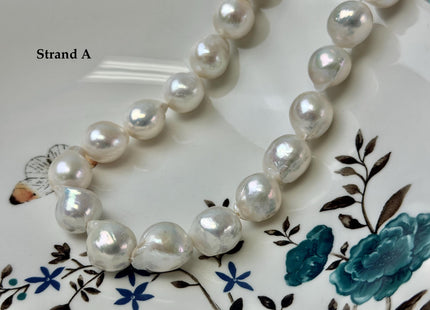 One-Of-A-Kind 9-13x11-19 mm Jumbo Size Baroque Freshwater Pearl Beads Genuine Natural White Freshwater Edison Baroque Pearls #P3371