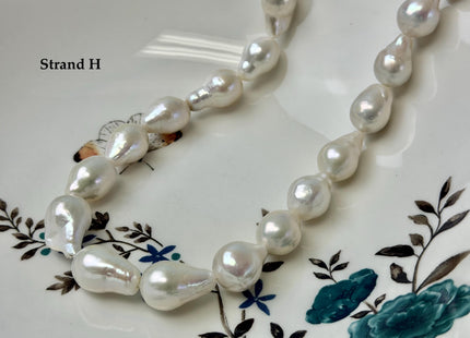 One-Of-A-Kind 9-13x11-19 mm Jumbo Size Baroque Freshwater Pearl Beads Genuine Natural White Freshwater Edison Baroque Pearls #P3371