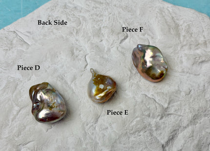 One-Of-A-Kind 19-33x28-41 mm AAA Very Rare Jumbo Natural Mauve Pink Baroque Pearl Iridescent Nugget Baroque Pearl Beads For Pendant #P1215-B