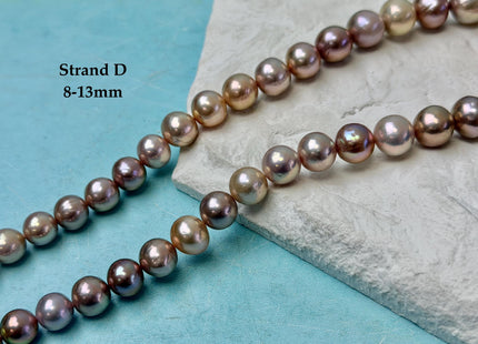 One-Of-A-Kind AAA Rare Natural Multi Dark Mauve Pink Freshwater Baroque/Edison Pearls High Luster Purple Pearl Beads #P3373