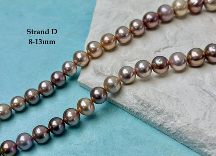 One-Of-A-Kind AAA Rare Natural Multi Dark Mauve Pink Freshwater Baroque/Edison Pearls High Luster Purple Pearl Beads #P3373