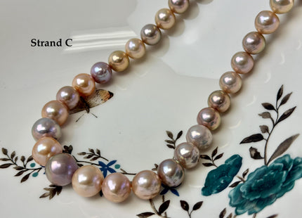 One-Of-A-Kind AAA Rare Natural Multi Dark Mauve Pink Freshwater Baroque/Edison Pearls High Luster Purple Pearl Beads #P3373