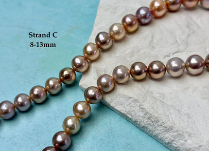 One-Of-A-Kind AAA Rare Natural Multi Dark Mauve Pink Freshwater Baroque/Edison Pearls High Luster Purple Pearl Beads #P3373