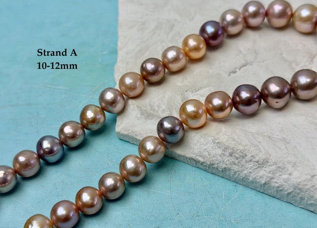 One-Of-A-Kind AAA Rare Natural Multi Dark Mauve Pink Freshwater Baroque/Edison Pearls High Luster Purple Pearl Beads #P3373