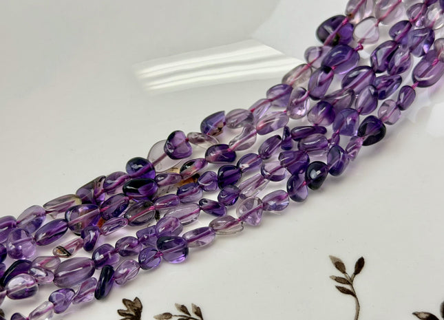 5-7x5-11 mm Amethyst Irregular Nugget Shaped Gemstone 15.5 Inches #4795