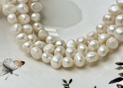 10-11 mm Natural White Nugget Freshwater Nugget Pearl Beads #1783