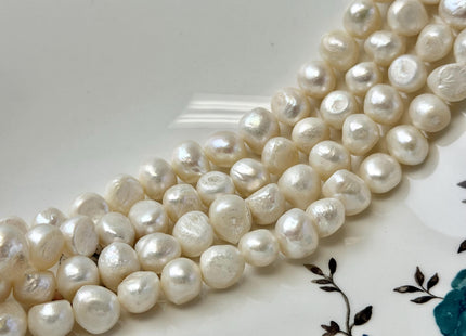 10-11 mm Natural White Nugget Freshwater Nugget Pearl Beads #1783