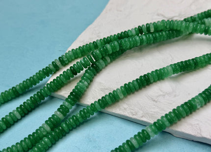 2x6 mm Smooth Rondelle Pink Green Teal Blue Purple Yellow Jade Gemstone Beads 15 Inches Strand #4799