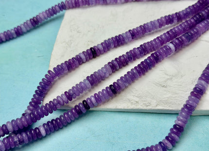 2x6 mm Smooth Rondelle Pink Green Teal Blue Purple Yellow Jade Gemstone Beads 15 Inches Strand #4799