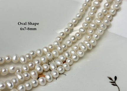 6x8 mm AAA Natural White Top Drilled Oval or Tear Drop Rice Shape Freshwater Pearls Dancing Pearl Beads #P3388