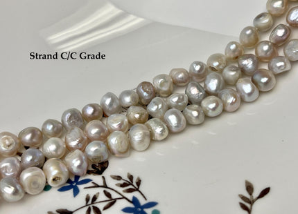 7-9mm Natural Mauve Pink Seaweed Color Nugget Freshwater Pearls #P3387