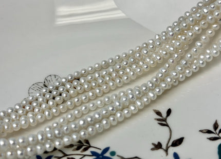3.5-4 mm 4-4.5 mm AAA Tiny Seed Natural White Potato Freshwater Pearl Beads Genuine Tiny Freshwater Pearl Beads 102 Pieces #1007
