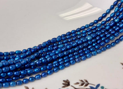 3x4 mm Baby Pink or Royal Blue Rice Tiny Freshwater Seed Pearls Tiny Freshwater Pearl Beads Genuine Natural Rice Freshwater Pearls #P3325