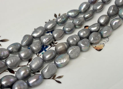 9-10x10-13 mm AA Champagne or Gray Color Nugget Freshwater Pearl Beads Very Rare Genuine Freshwater High Luster Rice Nugget Pearls #P3342