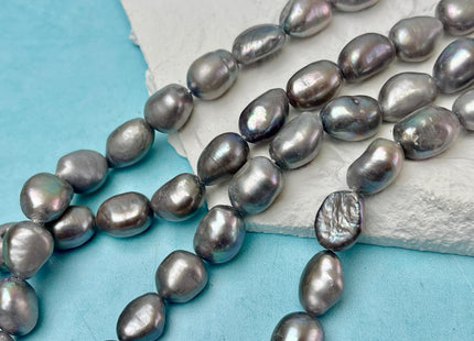 9-10x10-13 mm AA Champagne or Gray Color Nugget Freshwater Pearl Beads Very Rare Genuine Freshwater High Luster Rice Nugget Pearls #P3342