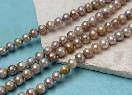 9 mm AA Natural Seaweed Pink Color Off Round Freshwater Pearls Beads Genuine Natural Seaweed Pink Round Freshwater Pearls 45 Pieces #P3319