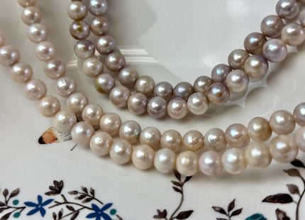 9 mm AA Natural Seaweed Pink Color Off Round Freshwater Pearls Beads Genuine Natural Seaweed Pink Round Freshwater Pearls 45 Pieces #P3319