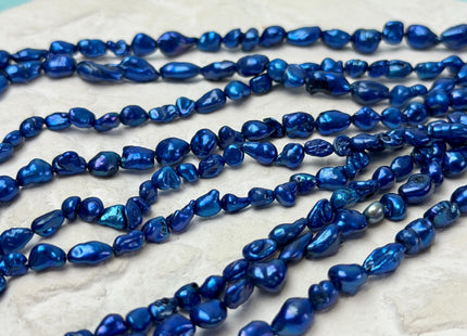 4x5-7 mm Baby Pink Or Royal Blue Rice Nugget Tiny Oval Rice Nugget Unique Freshwater Small Seed Pearls #P3322