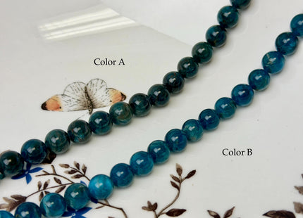 8 mm 8.5-9 mm Smooth Round Natural Apatite Gemstone Beads Natural Apatite Beads #4762