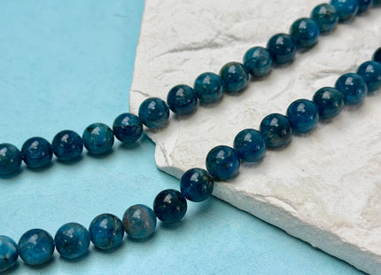 8 mm 8.5-9 mm Smooth Round Natural Apatite Gemstone Beads Natural Apatite Beads #4762
