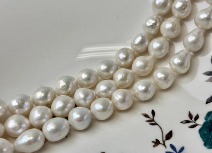 11-13 mm AAAA Natural White High Luster Edison Baroque Freshwater Pearl Beads 14.5 Inches Strand 26 Beads #P3401