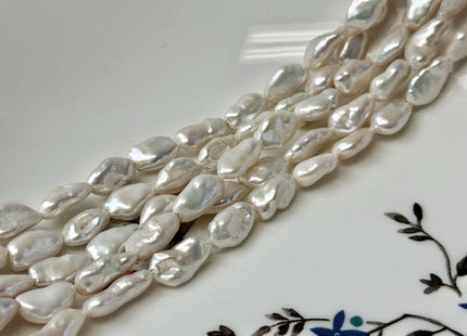 6-8x9-13 mm AAAA Natural White Keshi Freshwater Pearls Beads Genuine High Luster Rice Nugget Keshi Pearl Beads #P3336