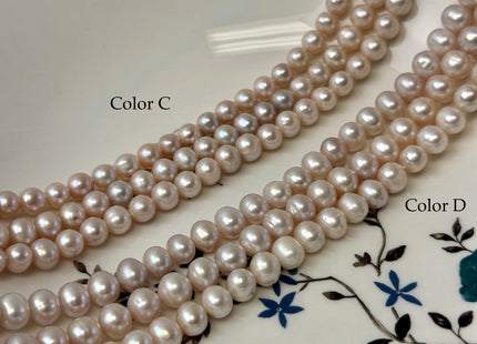 7-8 mm AA Natural Pink Color Potato Freshwater Pearls 16 Inches Strand 60 Pieces #P3434