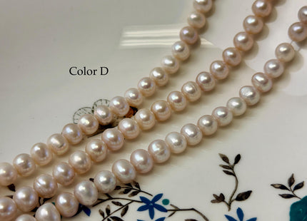 7-8 mm AA Natural Pink Color Potato Freshwater Pearls 16 Inches Strand 60 Pieces #P3434