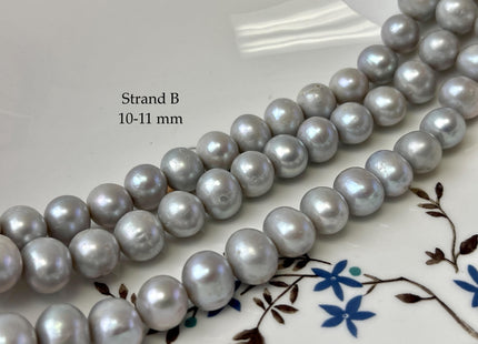 9-11 mm AA Gray Color Potato Freshwater Pearl Beads Cultured Freshwater Pearls #P3348