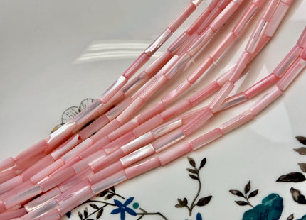 4x13 mm Tube Shape Natural Mother of Pearl Gemstone Beads Multi Yellow Pink Green Purple Blue Mother of Pearl MOP 15.5 Inches Strand #4767