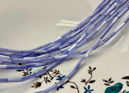 4x13 mm Tube Shape Natural Mother of Pearl Gemstone Beads Multi Yellow Pink Green Purple Blue Mother of Pearl MOP 15.5 Inches Strand #4767