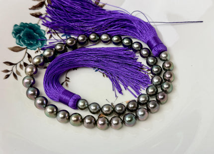 9-11 mm AAAAA Very Rare Round South Sea Tahitian Black Pearls Top Quality Tahitian #P3409