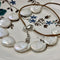 18 Inches Hand Knotted 15 mm Natural White Freshwater Coin Pearl Leather Necklace W/Lobster Clasp and Extender #P3410