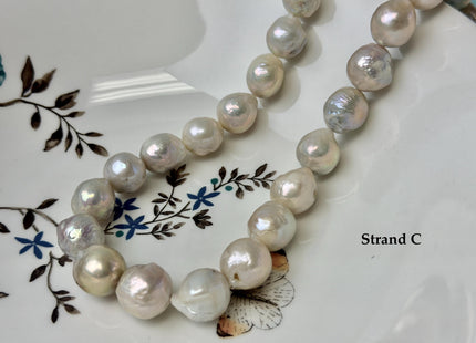 One-Of-A-Kind 11-21 mm AA Large Baroque Pearl Beads High Luster Natural Pink and White Baroque Edison Pearls #P3411