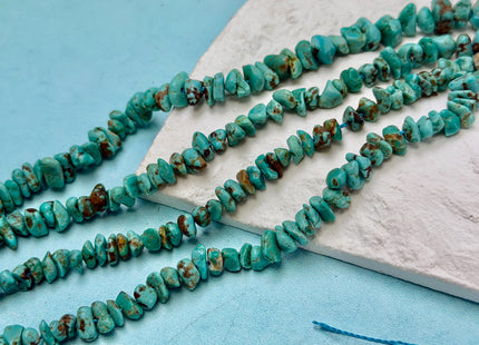 5-10 mm Turquoise Gemstone Beads Irregular Chips Turquoise Beads 16 Inches #4788
