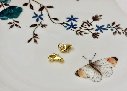 15 mm .925 Sterling Silver Lobster Clasp with Jump Ring, Sterling Silver Findings Clasp, Silver Lobster Clasp with Ring #10335