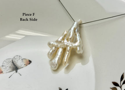 One-Of-A-Kind AAA Rare Natural White Pink Seaweed Chicken Feet Shape Top Drilled Pearl Beads High Luster Jumbo Size Pearl #P3416