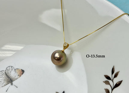 One-Of-A-Kind 11-18 mm Rare Natural Mauve Pink or Peacock Baroque/Edison Pearl With .925 Sterling Silver/Gold Pendant #PD0011