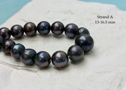 One-Of-A-Kind 11-16 mm Rainbow Peacock Edison Baroque Large Hole Freshwater Pearl Beads 2.2 mm Hole #P3444