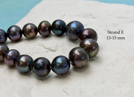 One-Of-A-Kind 11-16 mm Rainbow Peacock Edison Baroque Large Hole Freshwater Pearl Beads 2.2 mm Hole #P3444