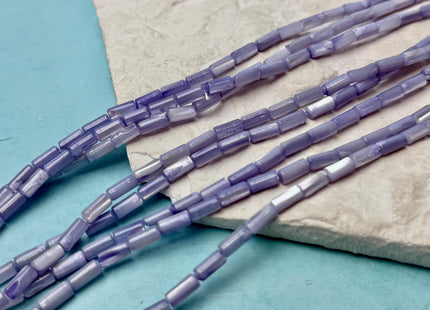 4x8 mm Tube Shape Natural Mother of Pearl Gemstone Beads Multi Yellow Pink Green Purple Blue Mother of Pearl MOP 15.5 Inches Strand #4775