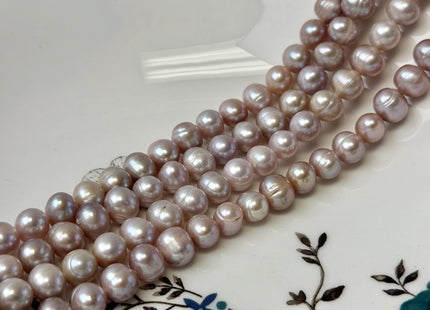 9 mm Natural Mauve Pink Potato High Luster Freshwater Pearl 14.5 Inches Strand 47 Beads #P3446
