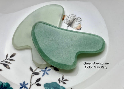 50x70-80 mm Gua Sha Body And Facial Massage Tool Clear Quartz, Purple Amethyst, Pink Rose Quartz, Green Jade Premium Gemstones #4000