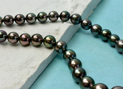 9-11 mm AAAAA Very Rare Round South Sea Tahitian Black Pearls Top Quality Tahitian #P3409