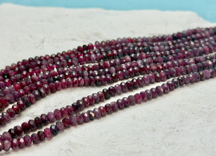 2.5-3x4mm Faceted Rondelle Natural Multi Pink Tourmaline Gemstone Beads 15 Inches Strand 150 Beads #4816